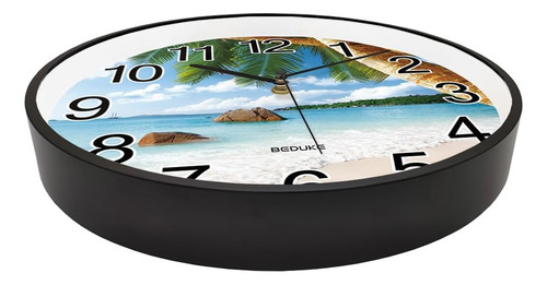 Reloj De Pared Sin Tictac, Gran Número, Costero, Playa, Func