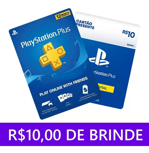 Cartão Playstation Plus 12 Meses Brasil : : Games e