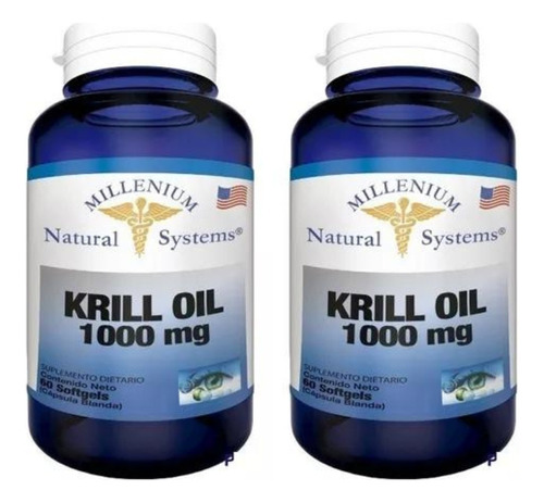 X2 Krill Oil 1000 Mg Omega Aceite - Unidad a $1418