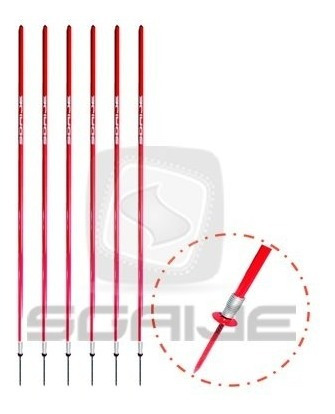 Agility Poles Futbol Soccer Zig Zag Entrenamiento Paq 6 Pza