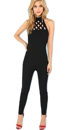 Jumpsuit Negro Palazo Fiesta Elegante Blusas Dama Ropa Mujer