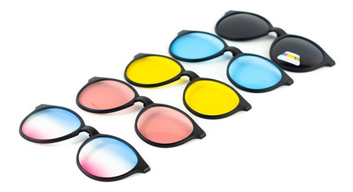 Lentes Clip On 5 En 1 Con Filtro Uv400 2231 Lentes Clip On 5 En 1 Con Filtro Uv400 2231