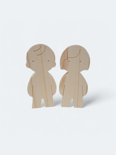 Set Figuras Montessori Familia De Madera 10 Piezas Lohui