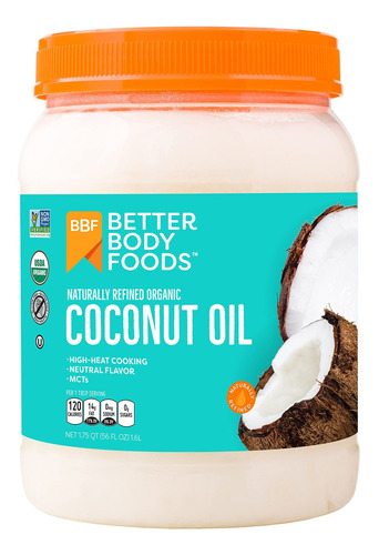 Betterbody Foods Aceite De Coco Orgnico Naturalmente Refinad