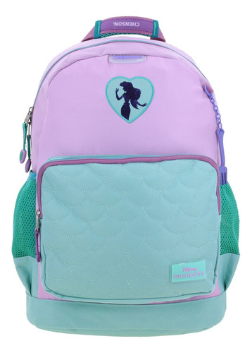 Kit Mochila Lapicera Lonchera Chenson Princesas Ariel Luriel Color Turquesa Pr70463-kc3 Escolar