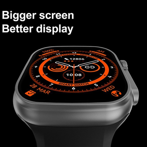 Reloj inteligente Iwo Z59 Ultra con funda NFC Bluetooth, color naranja