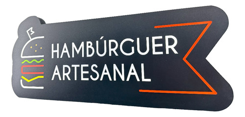 Letreiro Luminoso Hambúrguer Artesanal - Decoração Burger