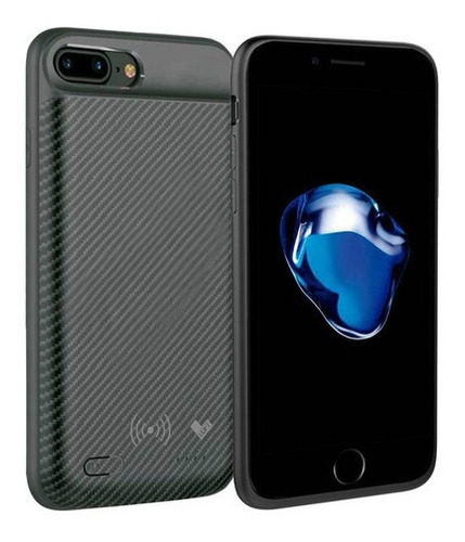 Imagem 1 de 1 de Case Bateria Carbon Wireless iPhone 7 Plus 3650 Mah Preto