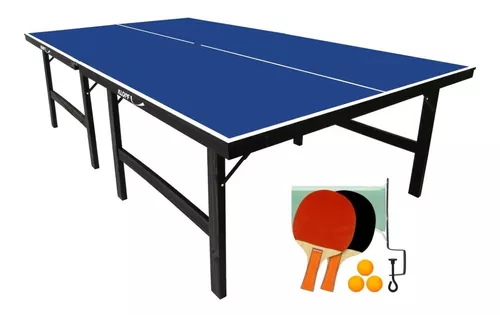 Mesa de ping pong Klopf 1009 fabricada em MDF cor azul