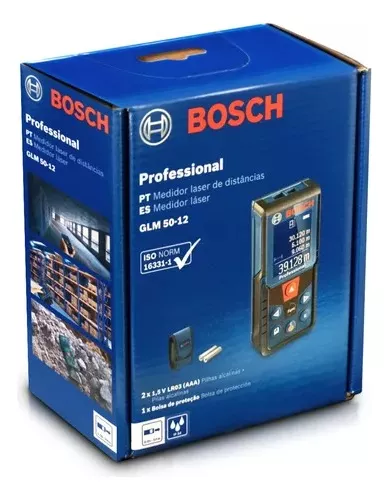 Medidor Laser Glm 50-12 Bosch Cinta De Distancia 50 Metros