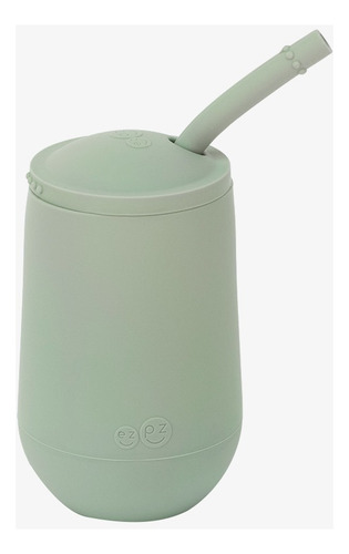 Vaso Ezpz Entrenador Grande Con Popote Para Bebes Silicon Color Verde Nórdico