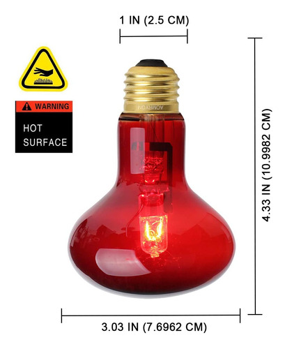 Bombillas Térmicas Infrarrojas Con Luz Roja Para Reptiles, 1