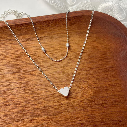Layered Tobilleras Mujeres Corazón De Plata Tobill...