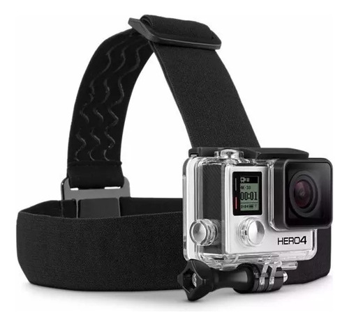 Set Vincha Arnés Compatible Con Gopro Go Pro Para Cabeza Negro