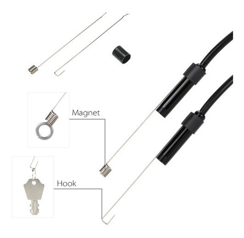 Imagem 3 de 9 de Camera Inspeção Sonda Endoscópica 6 Led Android/pc Usb 2m