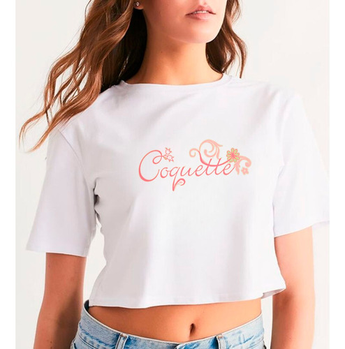 Cro Top Para Damas Estampada Diseño Coquette 