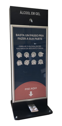 Imagem 4 de 4 de Totem Display Alcool Em Gel Higienizador Para As Mãos