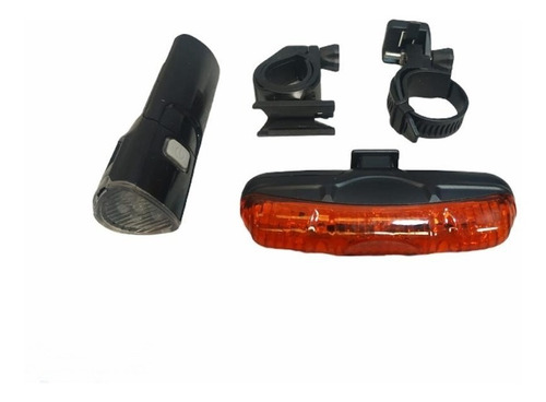 Kit Luz Led Para Bicicleta Delantera Y Trasera A Pilas