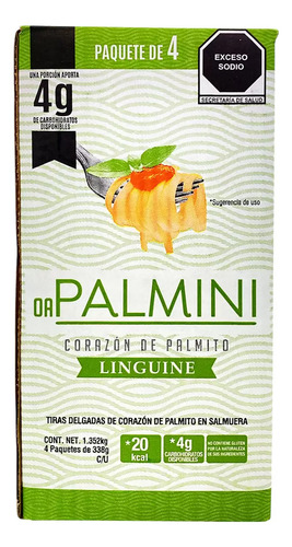 Sustituto De Pasta Palmini A Base De Palmitos 4 Paq De 338g