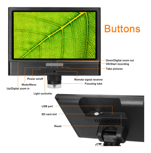 Banco De Trabajo Led Con Grabación De 1080p Para Microscopio