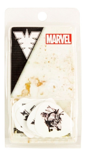 Palheta Personalizada Marvel Pacote 10 Unidades 0.46mm Phx Cor Branco com Desenho