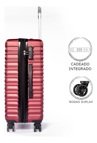 Bolsa de viaje ampliable Vilabon Vb00123 Abs con candado para vino