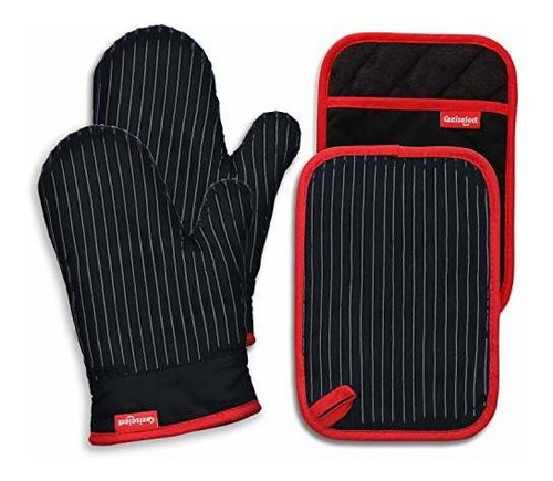 Juego De Guantes De Cocina Y Agarraderas Coziselect, Con Res