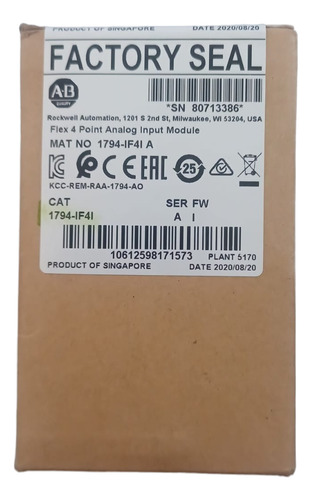 1794-if4i Allen-bradley Controlador Compactlogix 5370 L2 2 P