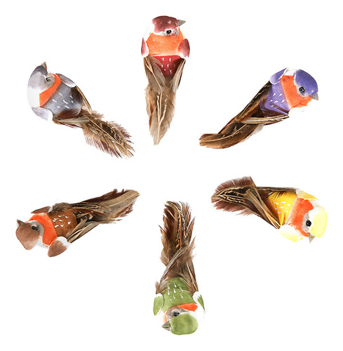Juego De 12 Unidades Con Plumas Artificiales Para Pájaros, P