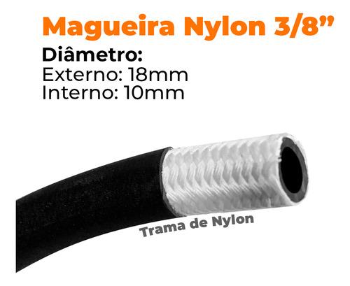 Mangueira Lava Rápido Auto Car Esguicho 2,2mm 15 Metros