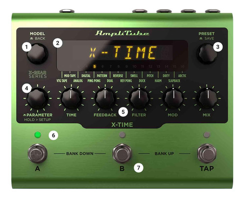 Pedal De Efeito Delay Amplitube X-time