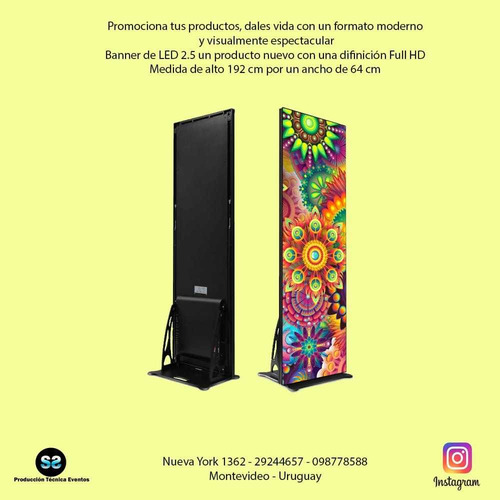 Imagen 6 de 10 de Pantalla Led Para Eventos Banner Led P2.5 Alquiler De Tv 65