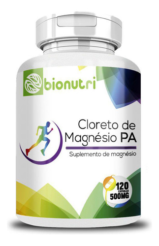 Cloreto De Magnésio P.a 120 Cápsulas 500mg - Bionutri