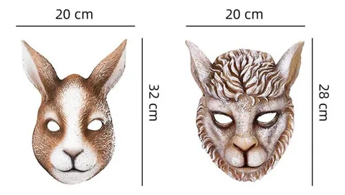 Máscara De Animales Disfraz De Pascua Máscara De Conejo