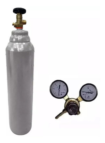 Tubo De Co2 5 Kg + Regulador Cerveza 2 Manometros Sin Carga