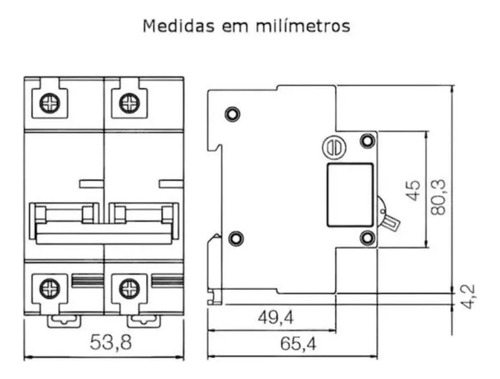 Llave térmica bipolar 20a WEG MDWP-C20 Curva C