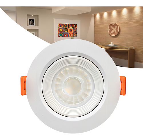 Spot Luminária Led Redondo Embutir 12w Cor Branco Frio 110v/220v