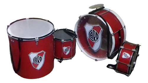 Combo Bombo Replique Redoblante Surdo Blanco