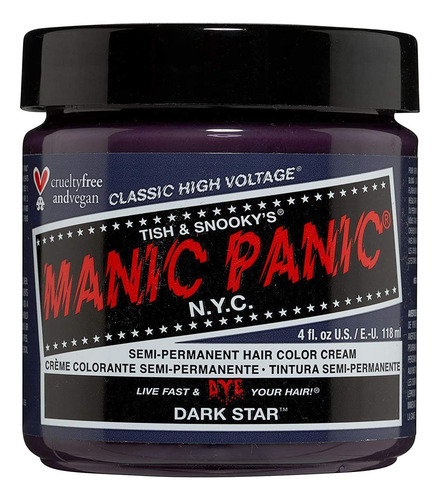 Tinte Para El Cabello Manic Panic Classic Dark Star Deep Gre