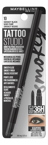 Lápiz De Gel Delineador De Ojos Maybelline Tattoo Studio Smokey Black