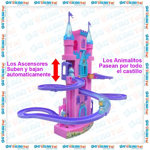 Imagen 5 de 10 de Castillo Mágico Luz Sonido Ascensor Poppi Baby + 4 Animales