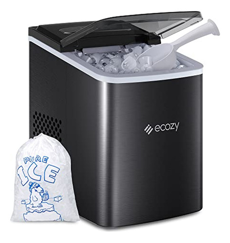 Encimera Portátil Ecozy Para Hacer Hielo, 9 Cubos Listos En