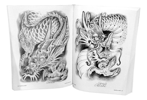 Libro Dragones - Oriental Bocetos Tatuajes - Tattoo