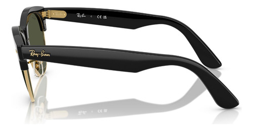 Lentes De Sol Clubmaster Way Verde Ray-ban Rb234190131 Varilla Negro Armazón Negro