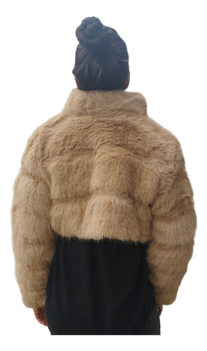 Bolero Saco Piel Sintética Importado Mujer Novia Fiestas Tostado Xl