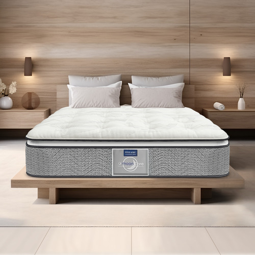 Colchón Matrimonial Restonic Ortopédico + 2 Almohadas Luxe Gris