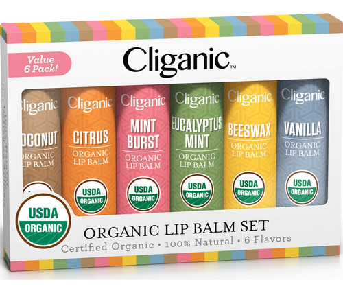 Cliganic Usda Balsamo Labial Organico  100% Mantequilla Nat