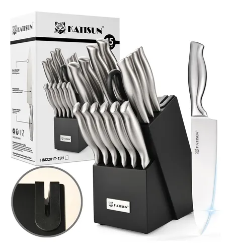 Conjunto de Facas Cozinha 15pcs Profissional para Chef