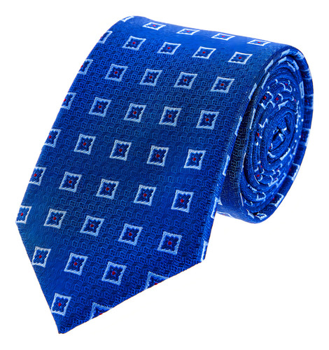 Corbata Hombre Formal Relieve Slim Vittorio Forti Color Azul Largo 6.5 Cm