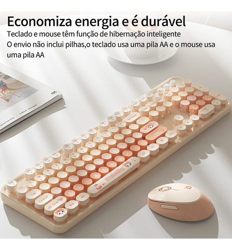 Conjunto De Teclado E Mouse Mofii St Em Flor De Laranjeira